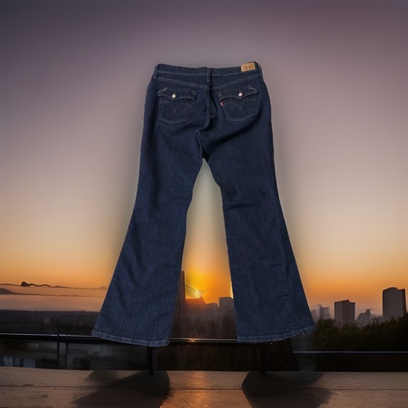 Levi's Denim - Levis 515 Bootcut womens Jeans Size 12m 31 x 32 STRETCH‎ Flap Pockets DARK